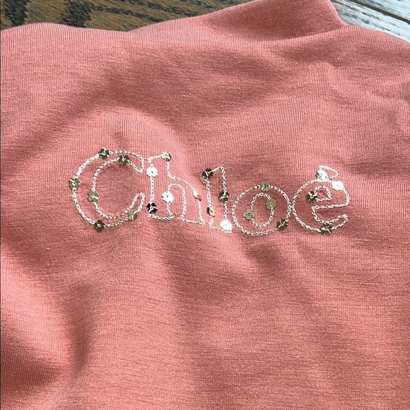 Chloe sequin logo Soft Pink Jacket with Zipper and Ribbed Cuffs 18 months baby - Picture 13 of 16